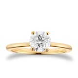 Goldsmiths 18ct Yellow Gold 1.00cttw Brilliant Cut Diamond Solitaire Engagement Ring