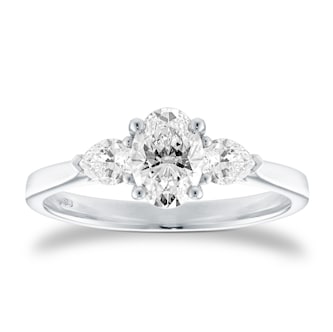 Mappin & Webb Platinum 1.70cttw GIA Three Stone Diamond Engagement Ring