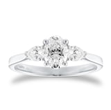Mappin & Webb Platinum 1.70cttw GIA Three Stone Diamond Engagement Ring