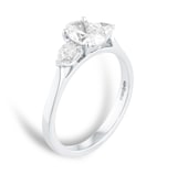 Mappin & Webb Platinum 1.70cttw GIA Three Stone Diamond Engagement Ring