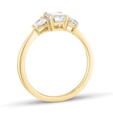 Mappin & Webb 18ct Yellow Gold 1.00cttw GIA Three Stone Diamond Engagement Ring - Ring Size O