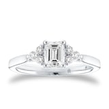 Mappin & Webb Platinum 1.55cttw GIA Emerald Cut Diamond Engagement Ring