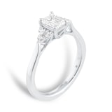 Mappin & Webb Platinum 1.55cttw GIA Emerald Cut Diamond Engagement Ring