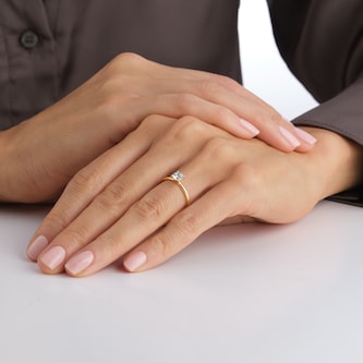 Goldsmiths 18ct Yellow Gold 0.70cttw Brilliant Cut Diamond Solitaire Engagement Ring