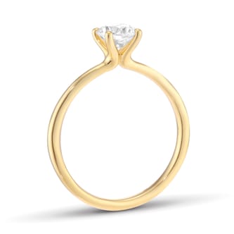 Goldsmiths 18ct Yellow Gold 0.70cttw Brilliant Cut Diamond Solitaire Engagement Ring