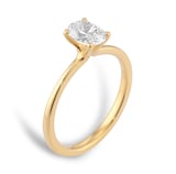 Goldsmiths 18ct Yellow Gold 0.70cttw Oval Cut Diamond Solitaire Engagement Ring