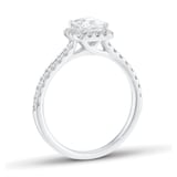 Goldsmiths Platinum 1.00cttw Princess Cut Diamond Halo Engagement Ring