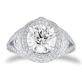 Mappin & Webb Limited Edition Ena Harkness Platinum 2.95cttw GIA Diamond Ring Mappin & Webb Limited Edition Ena Harkness Platinum 2.95cttw GIA Diamond Ring