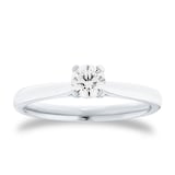 Goldsmiths 9ct White Gold 0.33cttw Round Brilliant Cut Solitaire Diamond Engagement Ring