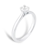 Goldsmiths 9ct White Gold 0.33cttw Round Brilliant Cut Solitaire Diamond Engagement Ring