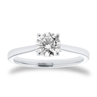 Goldsmiths Platinum 1.00cttw Round Brilliant Cut Diamond Solitaire Engagement Ring