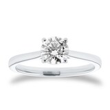 Goldsmiths Platinum 1.00cttw Round Brilliant Cut Diamond Solitaire Engagement Ring - Ring Size P