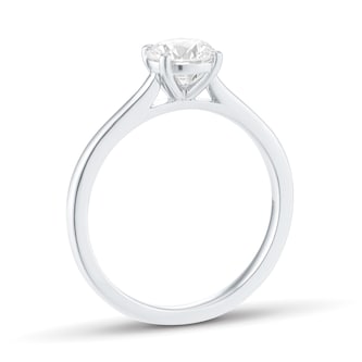 Goldsmiths Platinum 1.00cttw Round Brilliant Cut Diamond Solitaire Engagement Ring