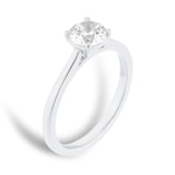 Goldsmiths Platinum 1.00cttw Round Brilliant Cut Diamond Solitaire Engagement Ring - Ring Size P