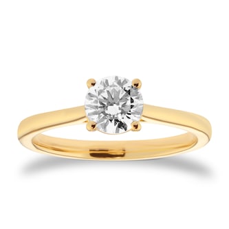 Goldsmiths 18ct Yellow Gold 1.00cttw Round Brilliant Cut Diamond Solitaire Engagement Ring Goldsmiths 18ct Yellow Gold 1.00cttw Round Brilliant Cut Diamond Solitaire Engagement Ring