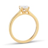 Goldsmiths 18ct Yellow Gold 1.00cttw Round Brilliant Cut Diamond Solitaire Engagement Ring
