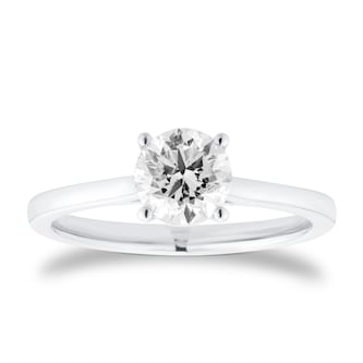 Mappin & Webb Platinum 1.00cttw Round Brilliant Cut Solitaire Diamond Ring