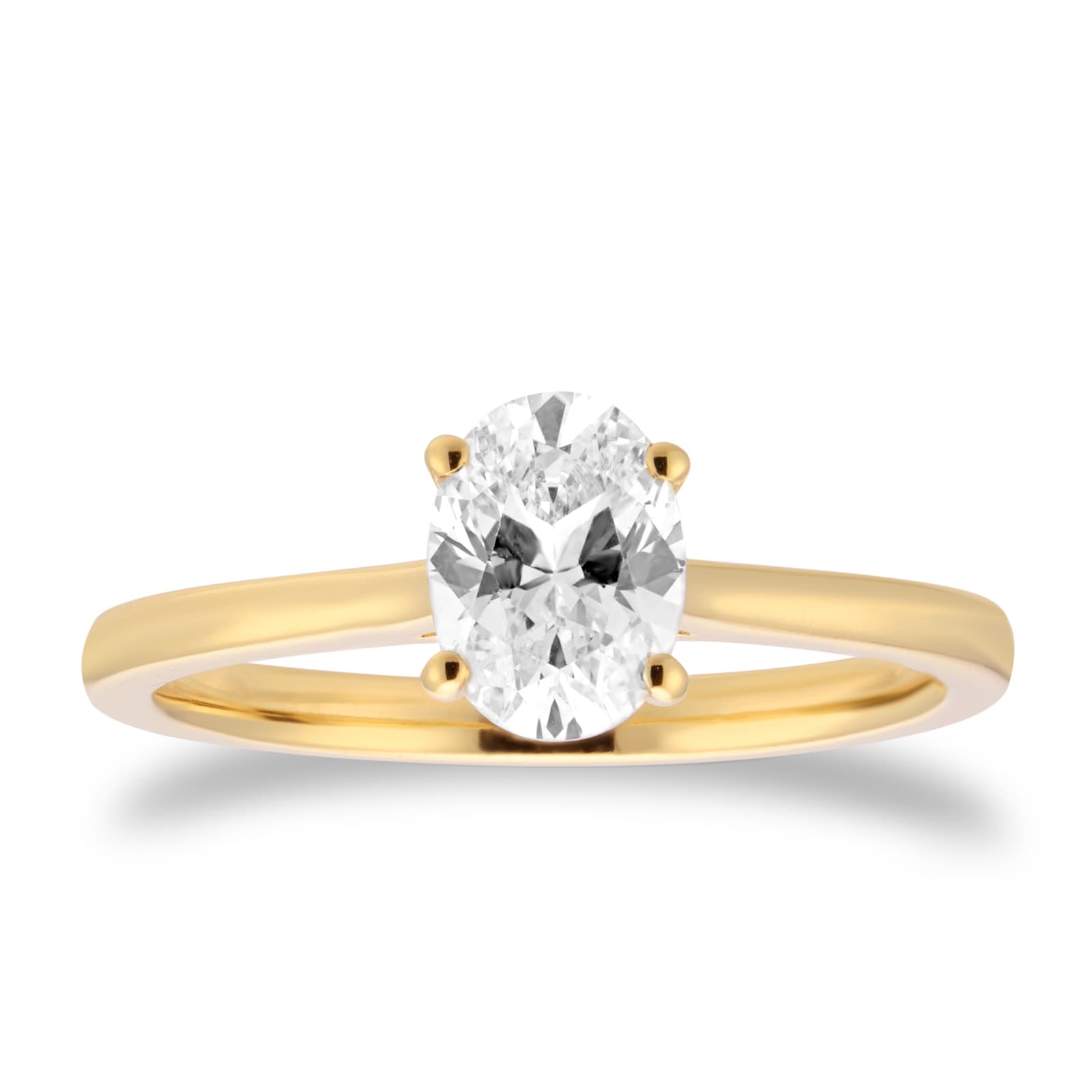 Mappin & Webb 18ct Yellow Gold 0.80cttw Oval Cut Solitaire Diamond Ring Mappin & Webb 18ct Yellow Gold 0.80cttw Oval Cut Solitaire Diamond Ring
