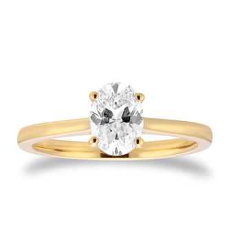 Mappin & Webb 18ct Yellow Gold 0.80cttw Oval Cut Solitaire Diamond Ring Mappin & Webb 18ct Yellow Gold 0.80cttw Oval Cut Solitaire Diamond Ring