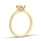 Mappin & Webb 18ct Yellow Gold 0.80cttw Oval Cut Solitaire Diamond Ring