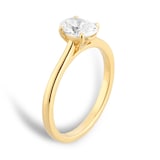Mappin & Webb 18ct Yellow Gold 0.80cttw Oval Cut Solitaire Diamond Ring