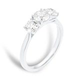 Mappin & Webb Platinum 1.50cttw Round Brilliant Cut Diamond Three Stone Engagement Ring - Ring Size K