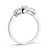 Goldsmiths 18ct White Gold Halo Cushion 0.47cttw Goldsmiths Brightest Diamond Ring