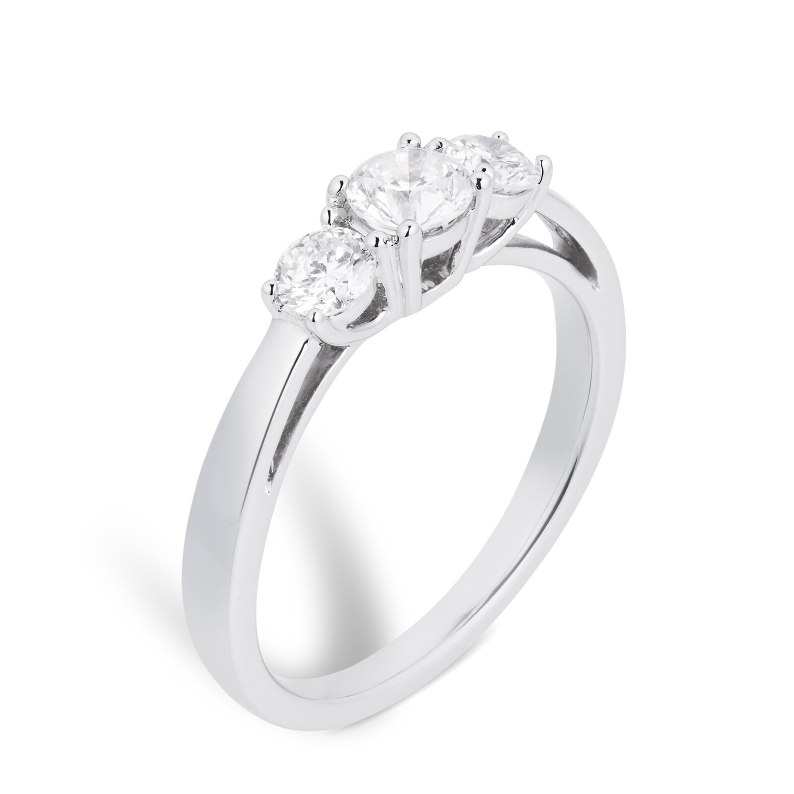 Goldsmiths Platinum 0.70cttw Goldsmiths Brightest Diamond Three Stone Engagement Rings Goldsmiths Platinum 0.70cttw Goldsmiths Brightest Diamond Three Stone Engagement Rings
