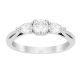 Mappin & Webb Belvedere Platinum 0.75cttw Brilliant Cut 3 Stone Engagement Ring