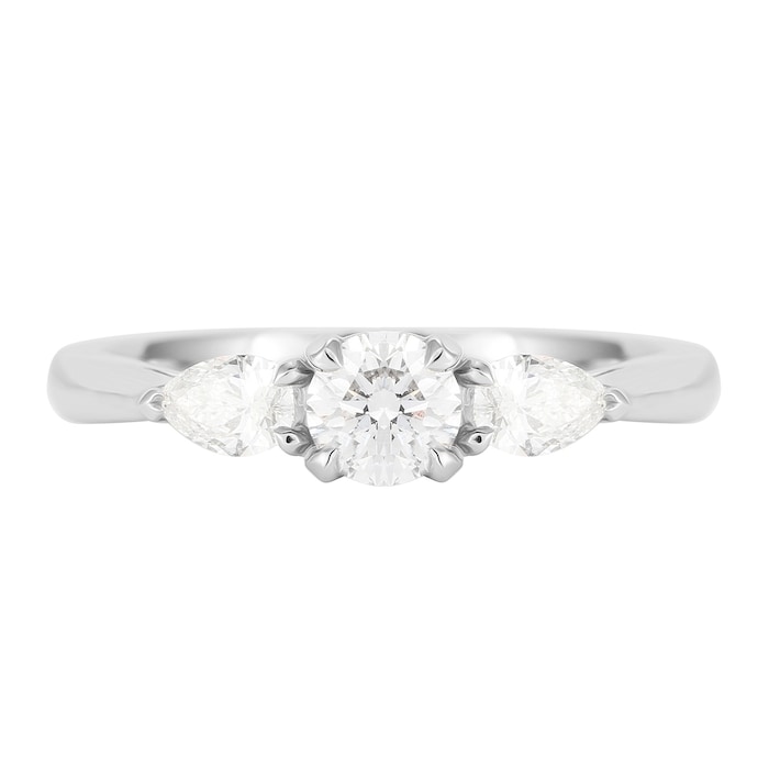 Mappin & Webb Belvedere Platinum 0.75cttw Brilliant Cut 3 Stone Engagement Ring - Ring Size K