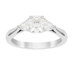 06030982 - Belvedere Platinum 0.85cttw Cushion Cut 3 Stone Engagement Ring