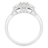 Mappin & Webb Belvedere Platinum 0.85cttw Cushion Cut 3 Stone Engagement Ring