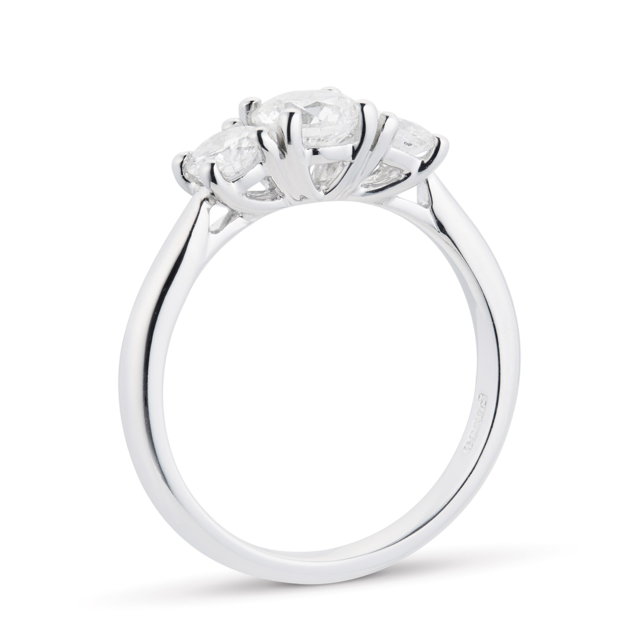 Mappin & Webb Platinum 1.00cttw Diamond 3 Stone Ring
