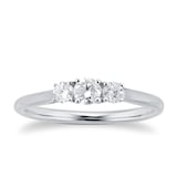 Goldsmiths 9ct White Gold 0.25cttw Three Stone Diamond Ring