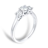 Mappin&Webb Platinum 1.00cttw Diamond Three Stone Engagement Ring