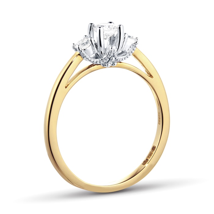 Goldsmiths 18ct Yellow Gold 0.30cttw Diamond Three Stone Ring