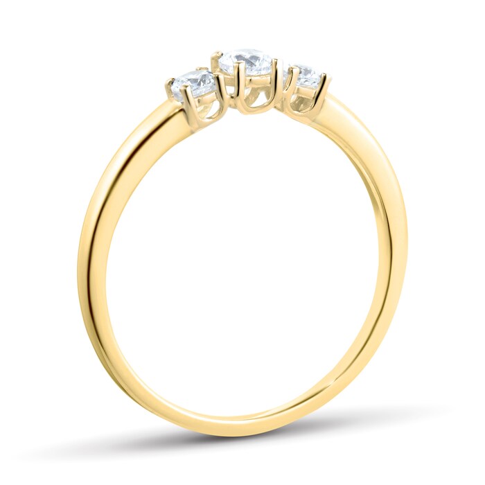 Goldsmiths 18ct Yellow Gold 0.27ct 3 Stone Engagement Ring