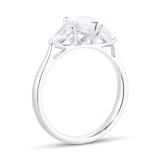 Goldsmiths Platinum 1.00cttw Diamond 3 Stone Pear Cut Ring