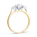 Goldsmiths 18ct Yellow Gold 1.00cttw Diamond Three Stone Engagement Ring