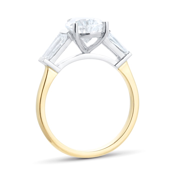 Goldsmiths 18ct Yellow Gold 2.50cttw Three Stone Diamond Ring