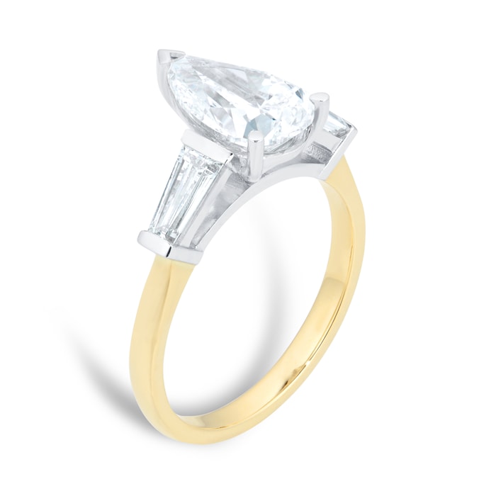 Goldsmiths 18ct Yellow Gold 2.50cttw Three Stone Diamond Ring