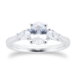 06031066 - Platinum 1.00cttw Diamond 3 stone Engagement Ring