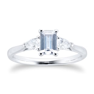 Goldsmiths Platinum 1.00cttw Diamond 3 stone Engagement Ring