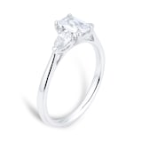 Goldsmiths Platinum 1.00cttw Diamond 3 stone Engagement Ring