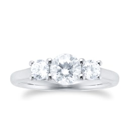 06031075 - Platinum 1.00ct Diamond 3 Stone Engagement Ring