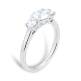 Goldsmiths Platinum 1.00ct Diamond 3 Stone Engagement Ring
