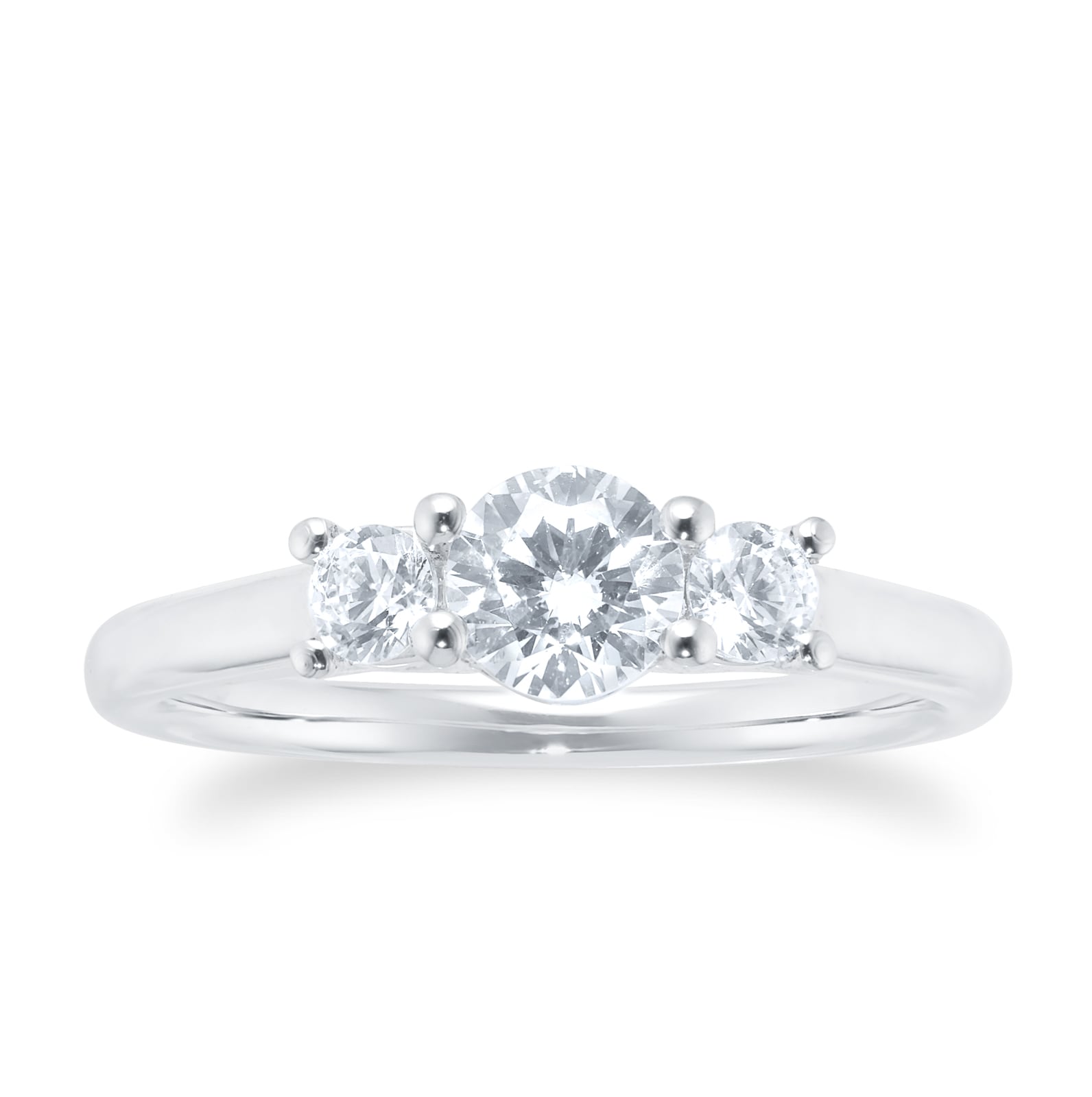 Goldsmiths Platinum 0.70ct Diamond 3 Stone Engagement Ring Goldsmiths Platinum 0.70ct Diamond 3 Stone Engagement Ring