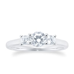 06031077 - Platinum 0.70ct Diamond 3 Stone Engagement Ring