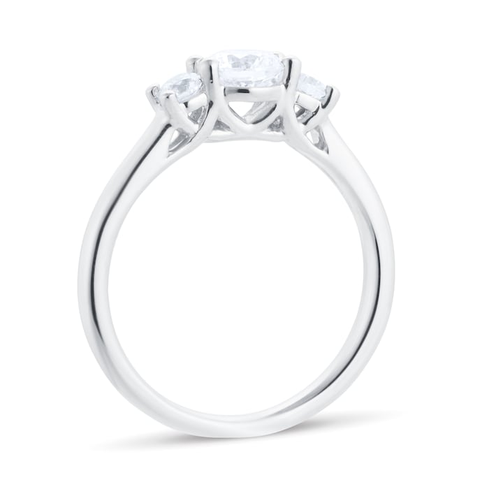 Goldsmiths Platinum 0.70ct Diamond 3 Stone Engagement Ring