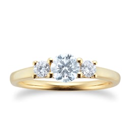 06031078 - 18ct Yellow Gold 0.70ct Diamond 3 Stone Engagement Ring